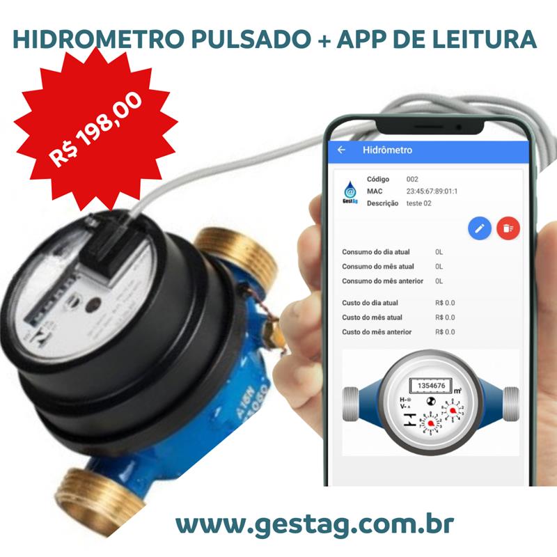 Pulse-output water meter with reading app - Gestag